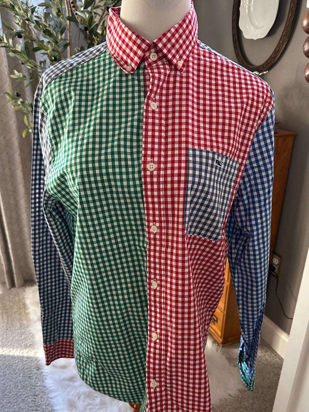 Vineyard Vines Multi Checked Classic Fit Tucker Shirt
